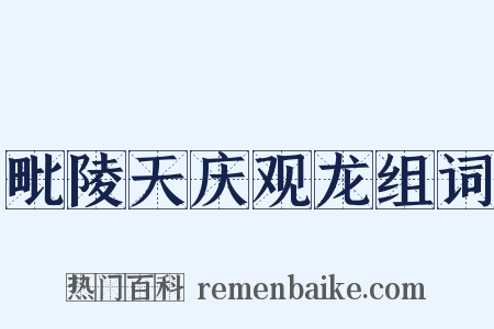 毗陵天庆观龙组词是什么意思的图片